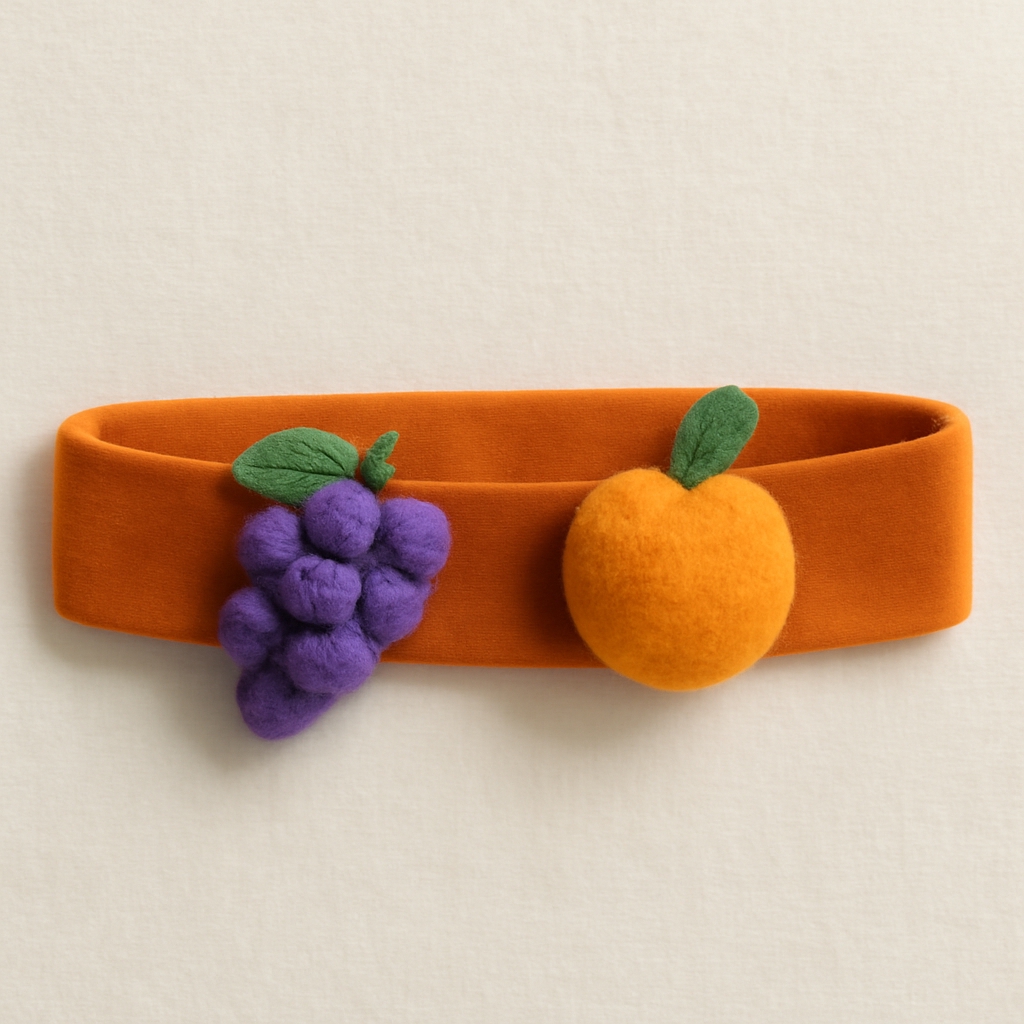 Grape and Orange Fruit Plush Headband for Babies